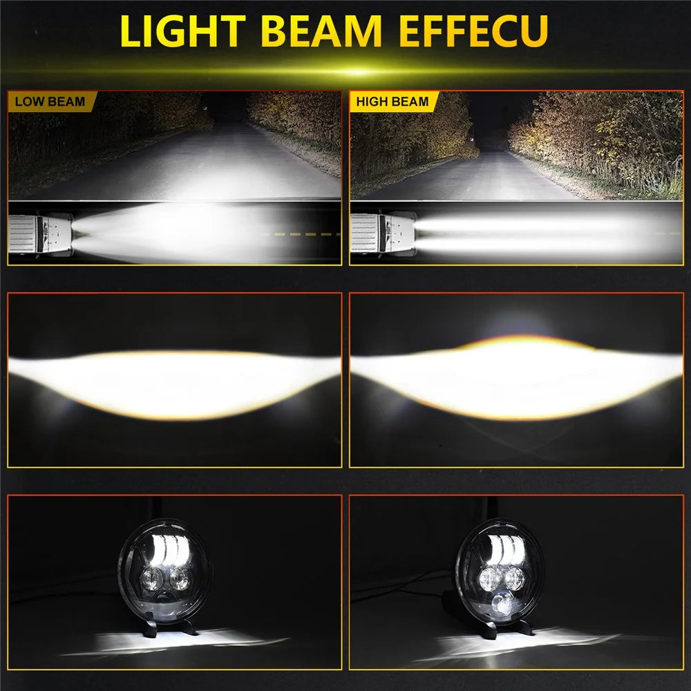 R8 7 Inch LED Headlight IP67 Waterproof Off Road Vehicle Devil Eye DRL Turn Signal Lamp - 6