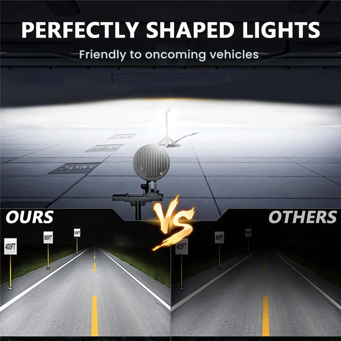 5.75 Inch LED Headlight for Motorcycle Waterproof DRL Turn Signal Devil Eye High Low Beam Lamp - 3