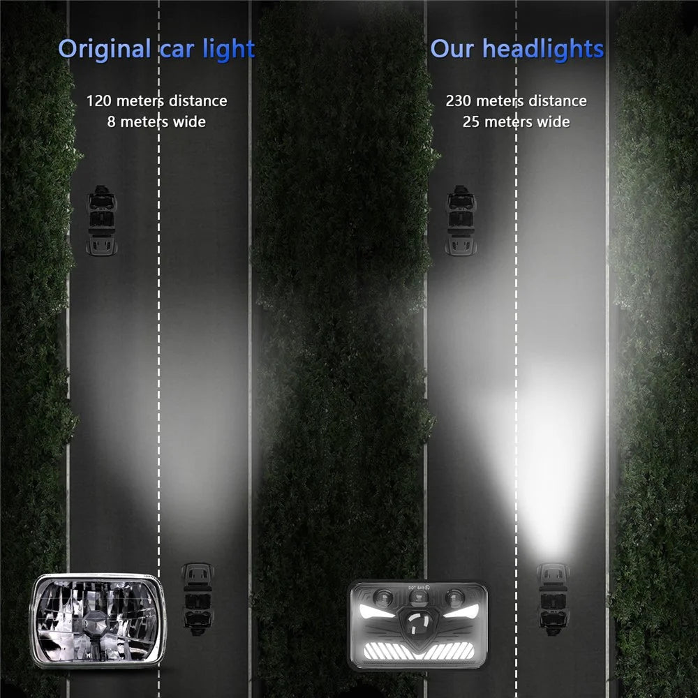 5 Inch LED Headlight Motorcycle Off Road Vehicle Car Headlamp High Low Beam with DRL / Turn Signal - 4