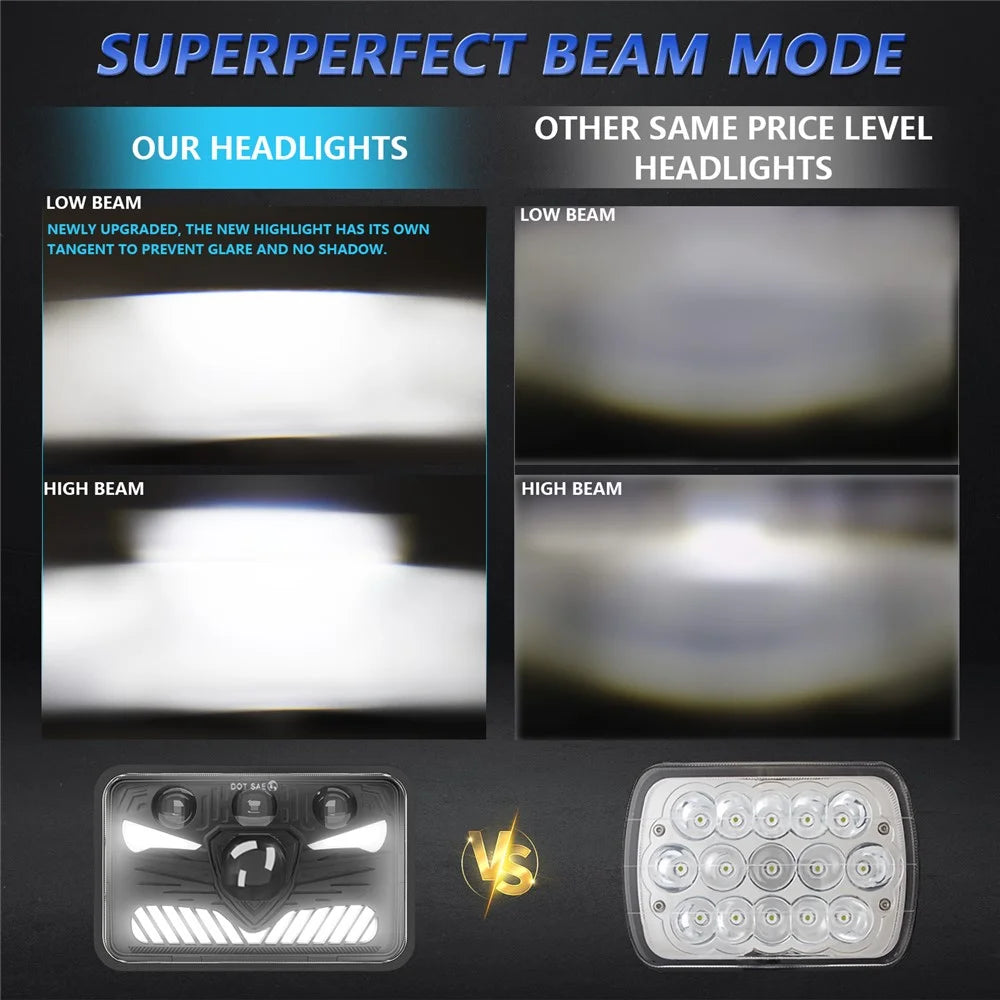 5 Inch LED Headlight Motorcycle Off Road Vehicle Car Headlamp High Low Beam with DRL / Turn Signal - 5