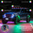 G1 6 In 1 RGB Car Underglow Light Music Sync Bluetooth-Compatible LED Rock Light Kit for SUV Truck - 3