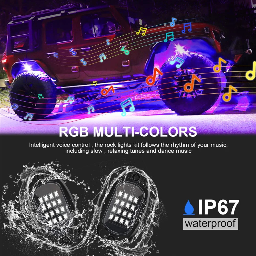 G7 4 In 1 LED Car Underglow Lights RGB Music Sync Atmosphere Lamp for SUV / Truck / Off Road Vehicles - 4