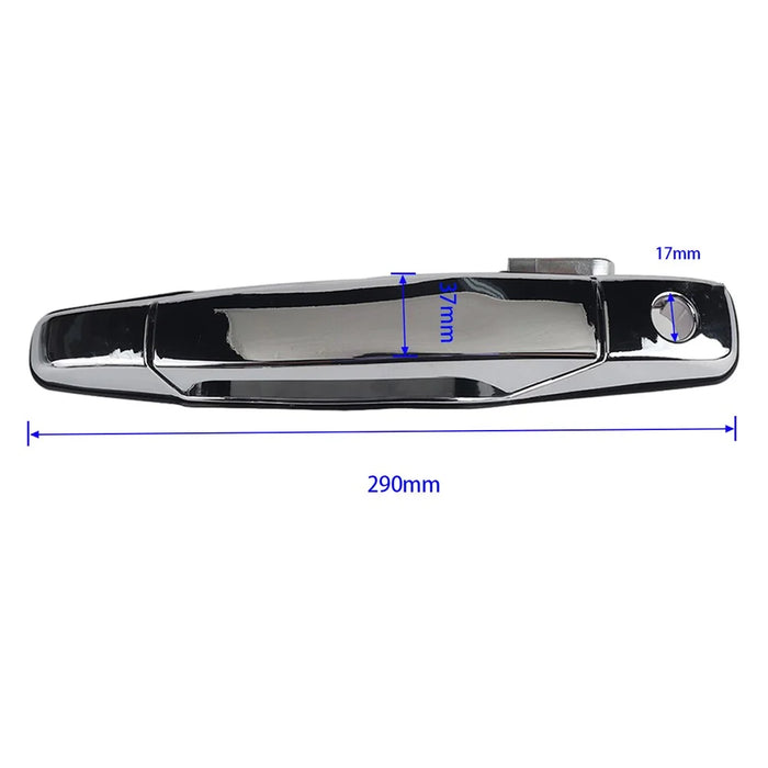 A5050-01 Electroplated Front Driver Left Side Exterior Door Handle Compatible with ESCALADE 2007-2014, SILVERADO 1500 2007-2013 (OE: 22738721) - 7