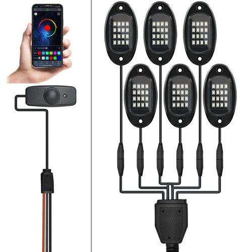 G7 6 In 1 LED Car Underglow Lights RGB Music Sync Atmosphere Lamp for SUV / Truck / Off Road Vehicles - 1