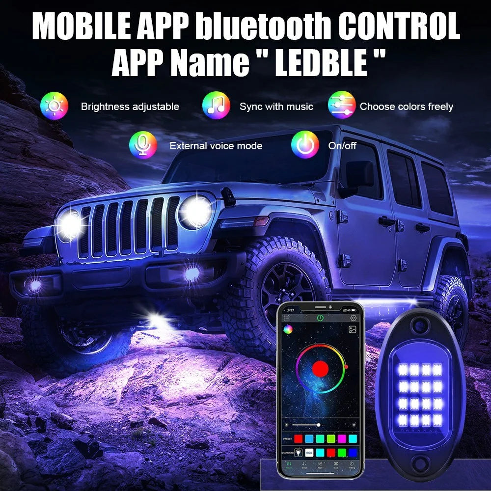 G7 6 In 1 LED Car Underglow Lights RGB Music Sync Atmosphere Lamp for SUV / Truck / Off Road Vehicles - 3