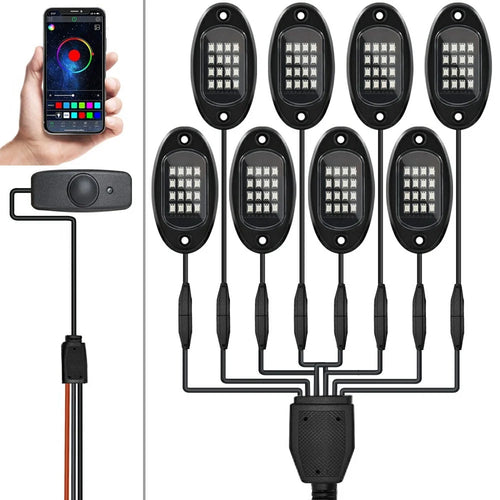 G7 8 In 1 LED Car Underglow Lights RGB Music Sync Atmosphere Lamp for SUV / Truck / Off Road Vehicles - 1