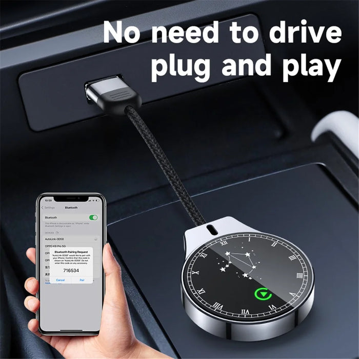 2 in 1 Wireless CarPlay Android Auto Adapter Upgrade Wired to Wireless Dongle for Cars - 2