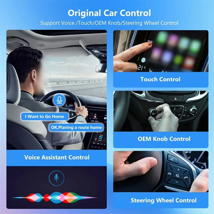 Wireless CarPlay Android Auto 2 in 1 Adapter for Car Navigation USB Dongle - with Type-C Adapter - 4