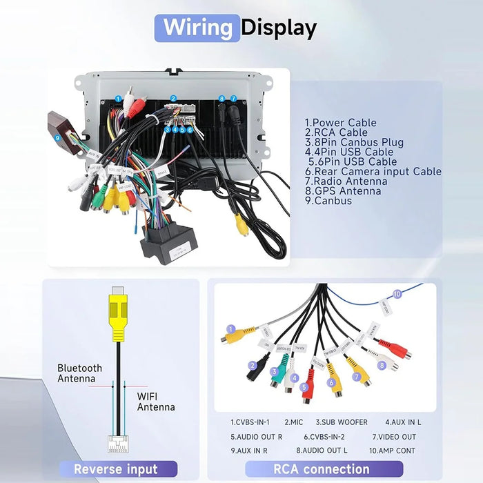 RH5013C 7 Inch Touch Screen Android 13 Car Stereo Radio Android Auto Multimedia Player, 2+32GB - 2