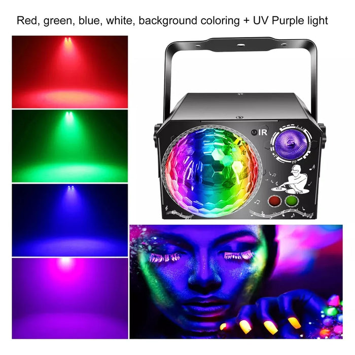 L150MW 4 In 1 Stage Laser Light for KTV Bar Party UV Projection Disco Magic Ball Lamp - 3
