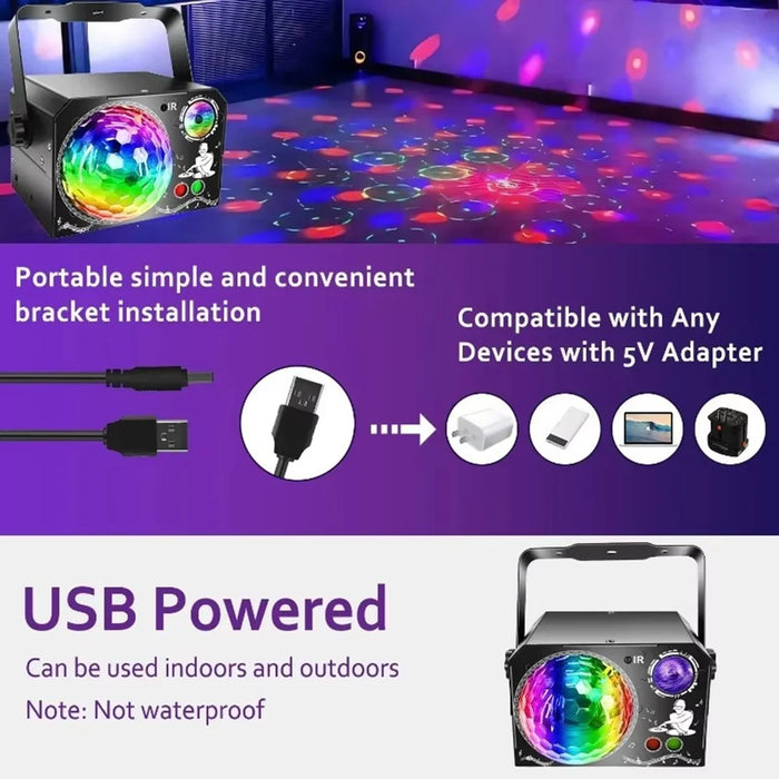 L150MW 4 In 1 Stage Laser Light for KTV Bar Party UV Projection Disco Magic Ball Lamp - 4
