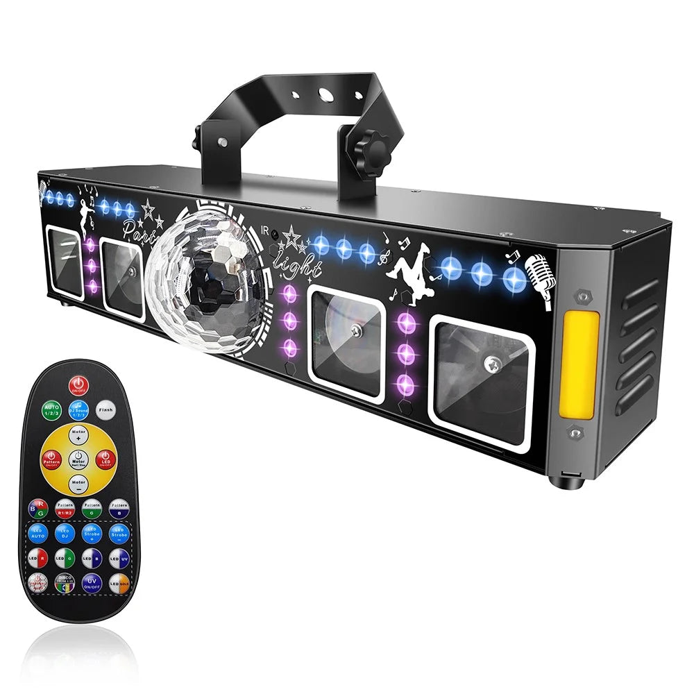 5 In 1 Stage Laser Light 120 Patterns for KTV Bar Party Atmosphere Lamp UV Projection Disco Ball - 1