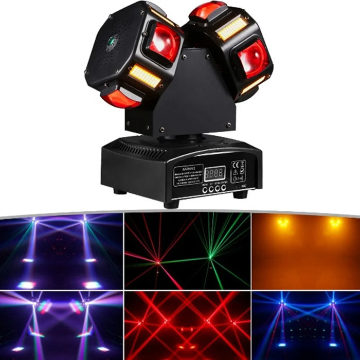 Dual Arm Moving Head 7 Colors Beam Infinite Rotation Strobe Light for KTV Party Bar Disco Projection Lamp - 1