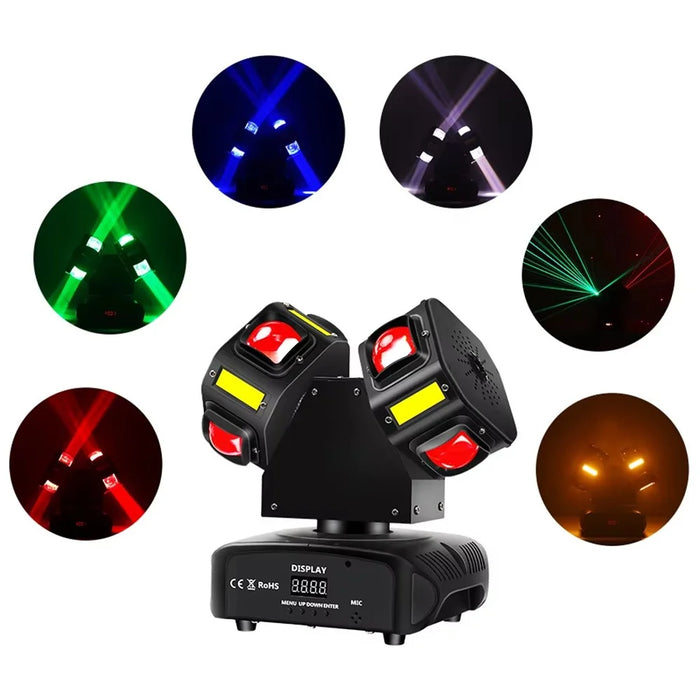 Dual Arm Moving Head 7 Colors Beam Infinite Rotation Strobe Light for KTV Party Bar Disco Projection Lamp - 4