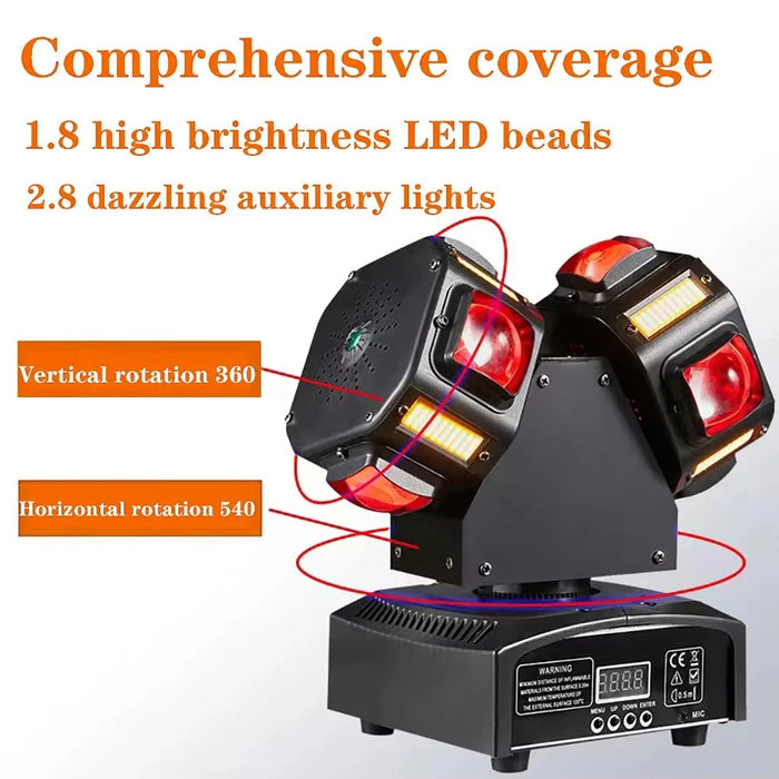 Dual Arm Moving Head 7 Colors Beam Infinite Rotation Strobe Light for KTV Party Bar Disco Projection Lamp - 5