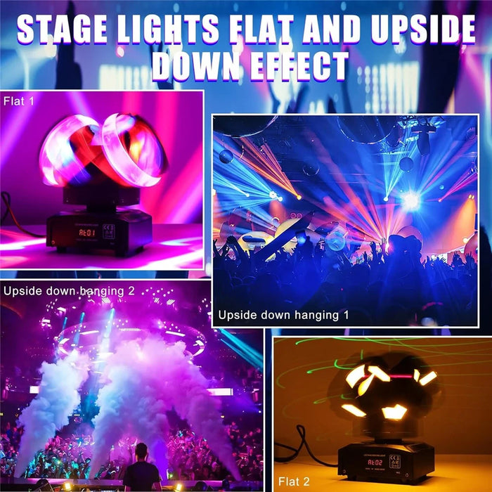 Dual Arm Moving Head 7 Colors Beam Infinite Rotation Strobe Light for KTV Party Bar Disco Projection Lamp - 6