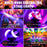 Dual Arm Moving Head 7 Colors Beam Infinite Rotation Strobe Light for KTV Party Bar Disco Projection Lamp - 7