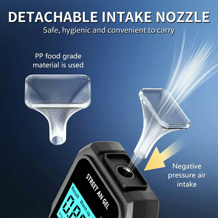 MR503 Portable Breathalyzer High Precision Alcohol Tester Digital Breath Analyzer with Voice Prompt - 4