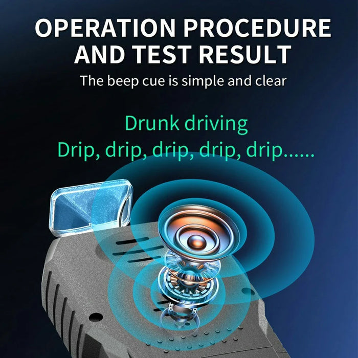 MR503 Portable Breathalyzer High Precision Alcohol Tester Digital Breath Analyzer with Voice Prompt - 5
