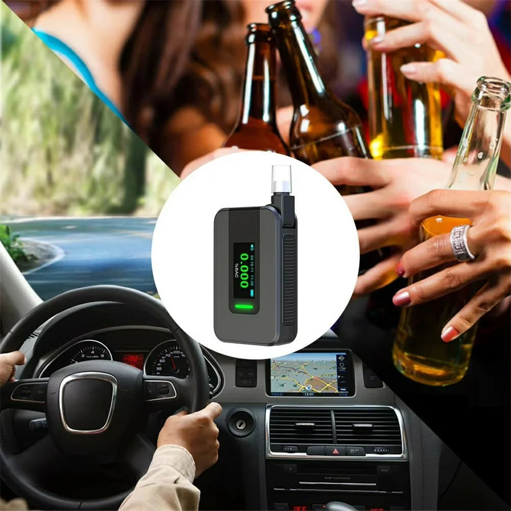 D1000 Portable Breathalyzer High Precision Alcohol Tester with Voice Prompt Digital Breath Analyzer - 7
