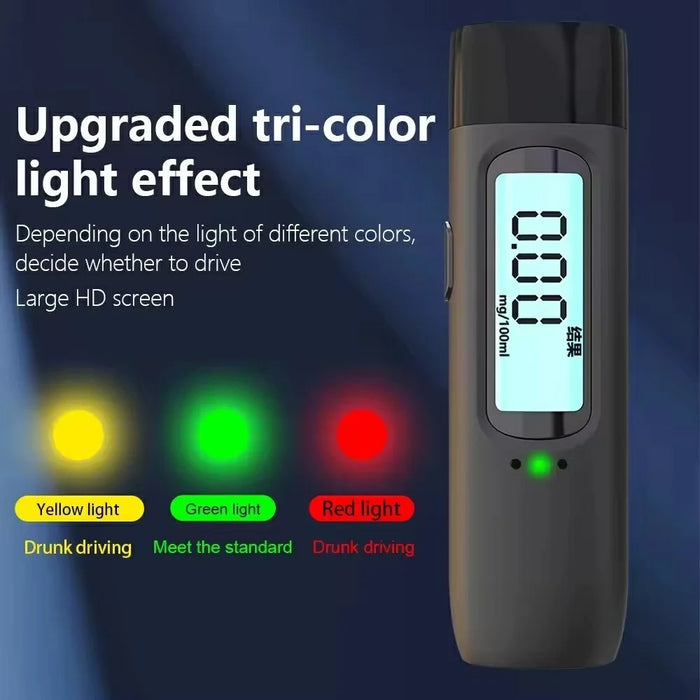 MR993 Portable Breathalyzer Type C Rechargeable High Precision Digital Alcohol Tester with LED Display - 4