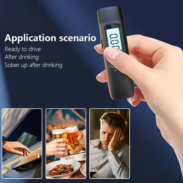 MR993 Portable Breathalyzer Type C Rechargeable High Precision Digital Alcohol Tester with LED Display - 6