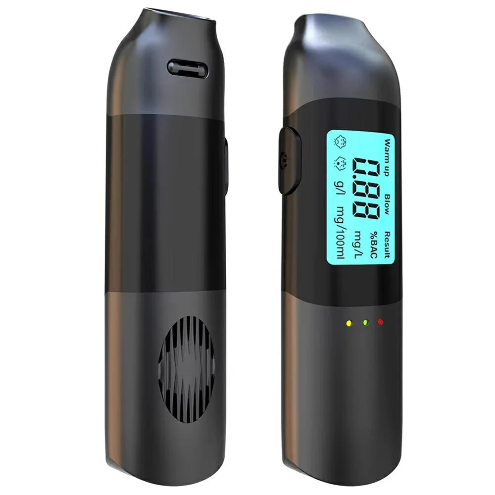MR702 Portable Breathalyzer High Precision LCD Display Digital Alcohol Tester with Voice Broadcast - 1