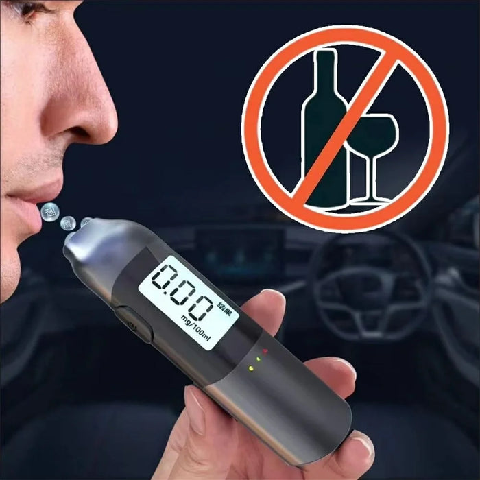 MR702 Portable Breathalyzer High Precision LCD Display Digital Alcohol Tester with Voice Broadcast - 2