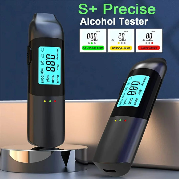 MR702 Portable Breathalyzer High Precision LCD Display Digital Alcohol Tester with Voice Broadcast - 3
