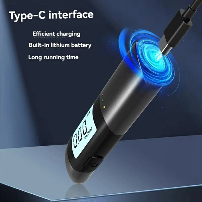 MR702 Portable Breathalyzer High Precision LCD Display Digital Alcohol Tester with Voice Broadcast - 4