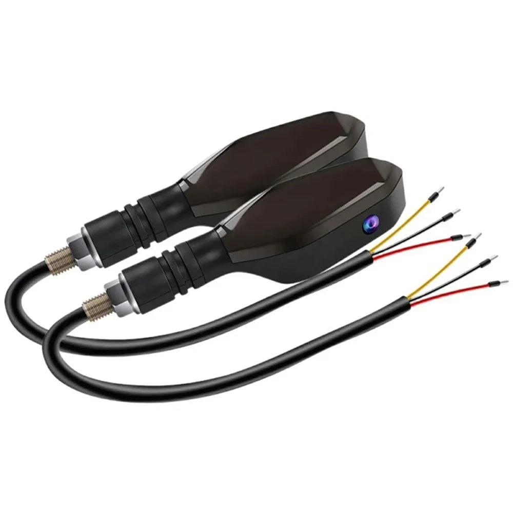 2Pcs Motorcycle LED Projection Turn Signal Light Ground Illumination Warning Lamp for Electric Vehicles - 1