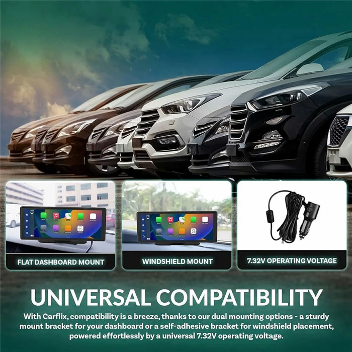 T60 Portable CarPlay Android Auto Screen 11.3 Inch Touchscreen Car Stereo Display with 1080P Rear View Camera and 24H Parking Monitor - 3