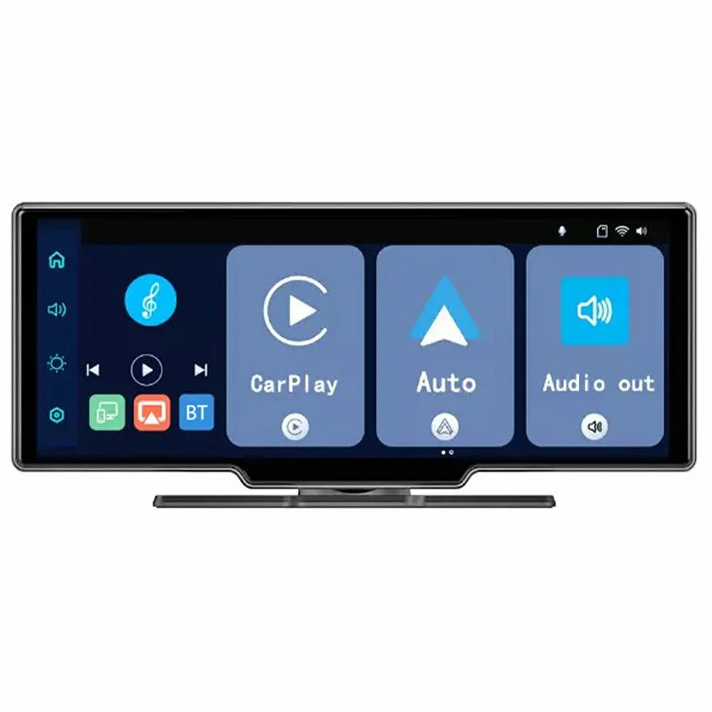 For Car Dashboard 10.26 Inch Touch Screen CarPlay Android Auto FM Transmitter with Rearview Camera - 1