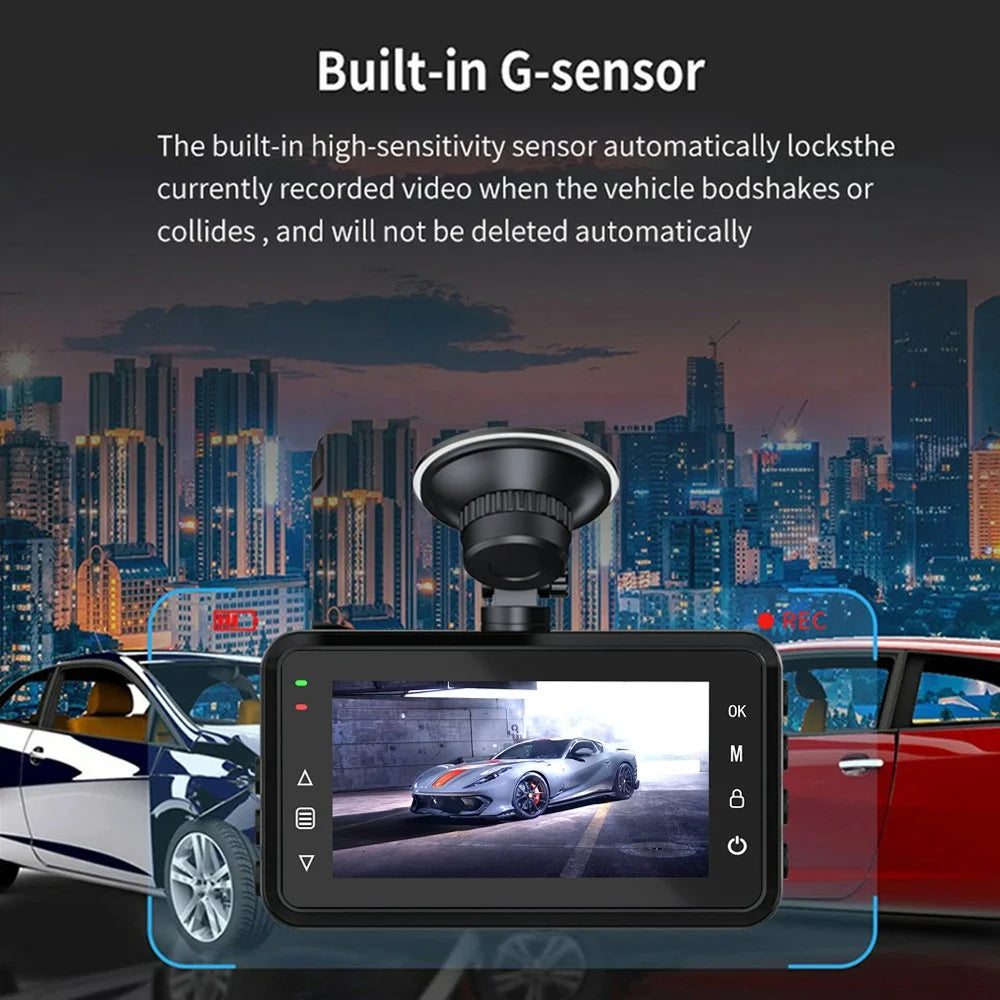 A5 4K Front 2K Rear Car Dash Cam 3 Inch Dual Lens WiFi Smartphone Connection Vehicle Parking Recorder - 4