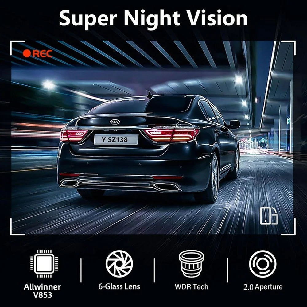 A5 4K Front 2K Rear Car Dash Cam 3 Inch Dual Lens WiFi Smartphone Connection Vehicle Parking Recorder - 5