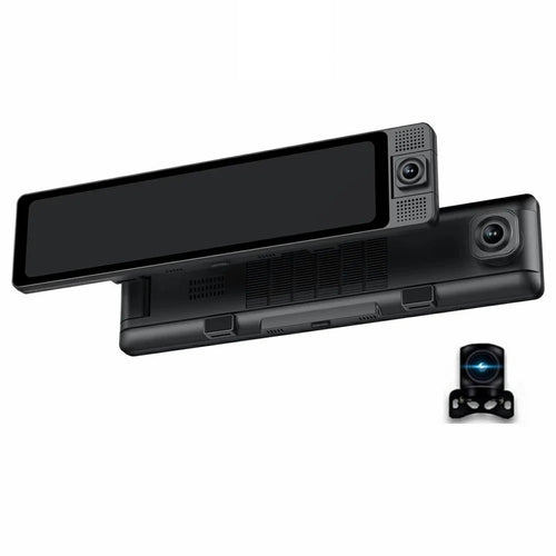 3 Lens 4K Rearview Mirror Dash Cam Interior Recording HD Reverse Camera 2K Front 1080P Inside 1080P Rear - 1