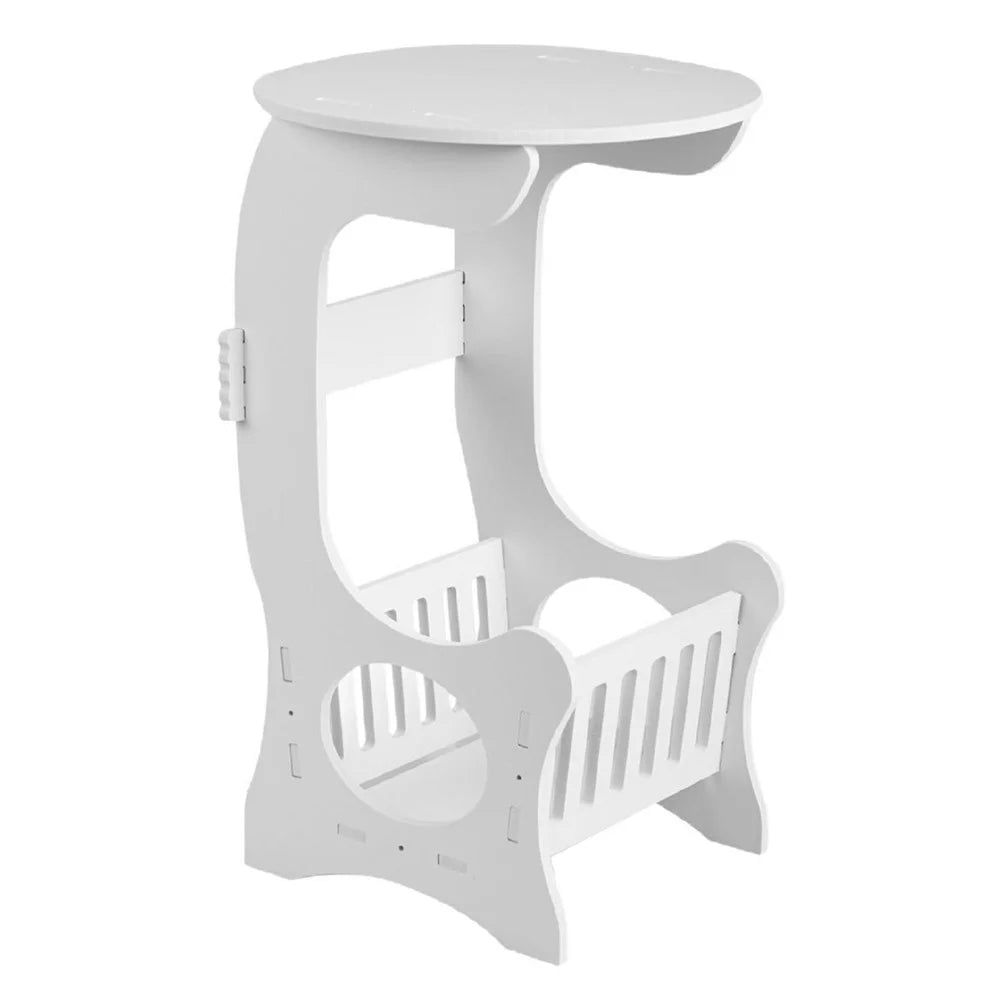 22 x 20 x 44cm Mini Round Side Table Nightstand End Table for Living Room Bedroom Space Saving - 1