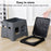 Portable Folding Toilet Seat for Car Travel Space Saving Outdoor Camping Commode Chair with Lid - Grey - 3