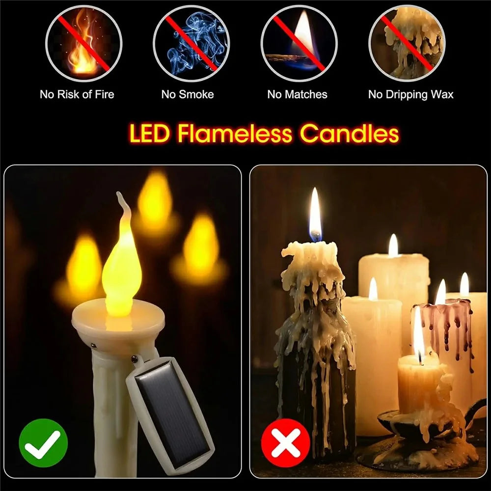 4Pcs Outdoor Solar Candle Lights LED Garden Stake Lamps Halloween Decor for Lawn / Patio / Yard - 2