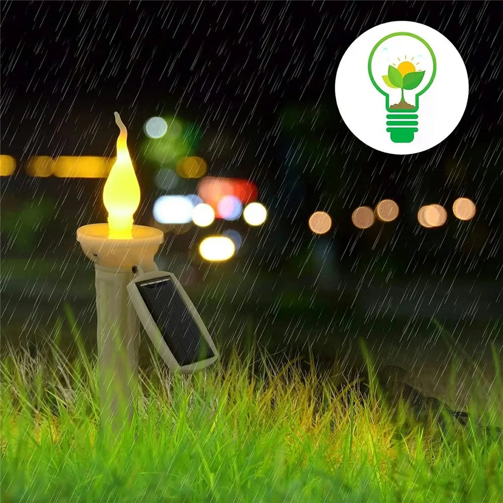 4Pcs Outdoor Solar Candle Lights LED Garden Stake Lamps Halloween Decor for Lawn / Patio / Yard - 3