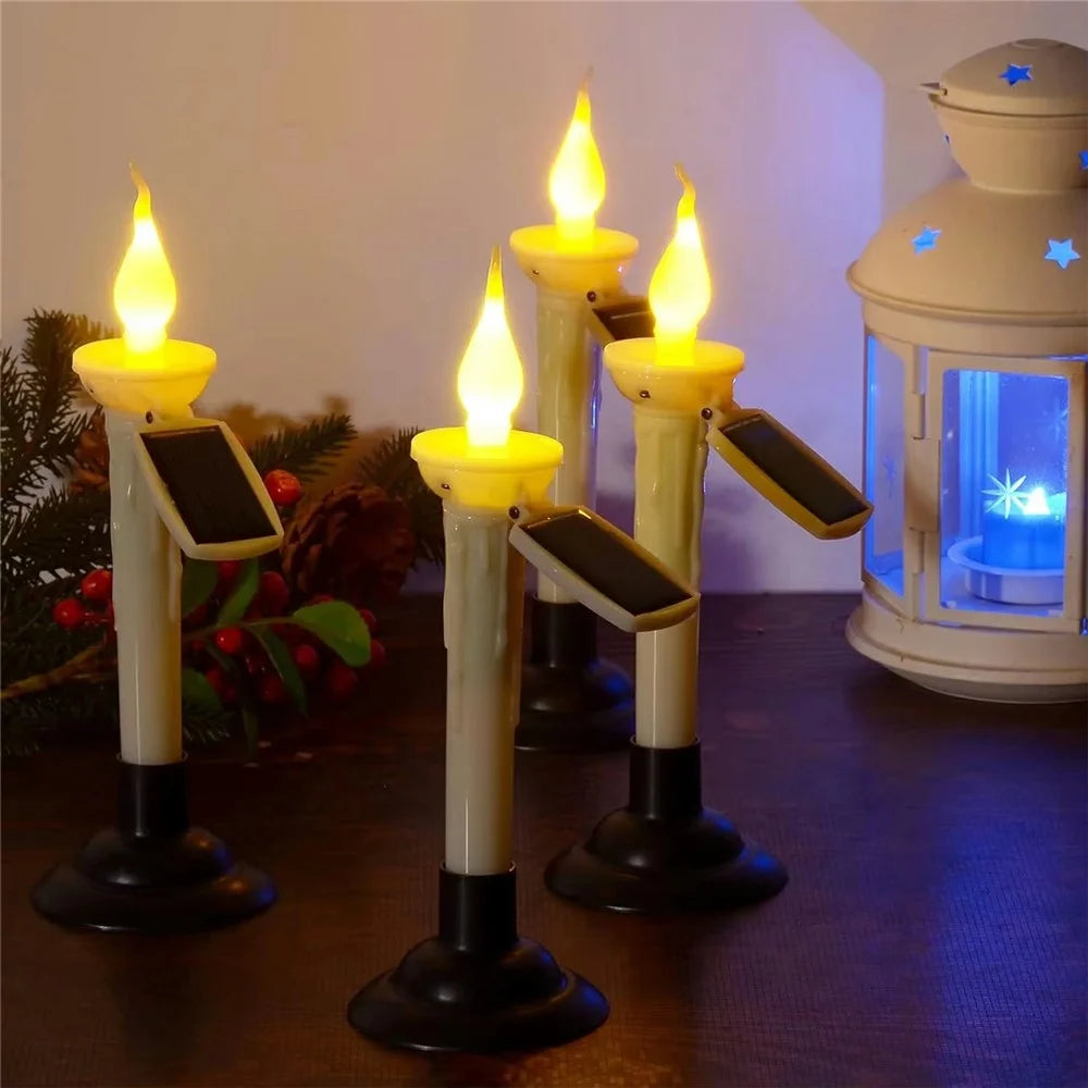 4Pcs Outdoor Solar Candle Lights LED Garden Stake Lamps Halloween Decor for Lawn / Patio / Yard - 5