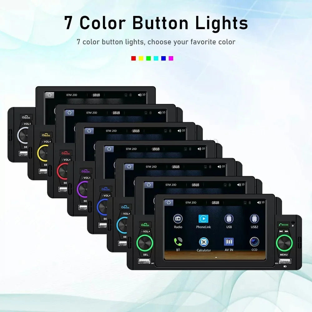 SW-151C Wired CarPlay 5 Inch Touch Screen MP5 Car Radio Bluetooth-Compatible Multimedia Player - 4