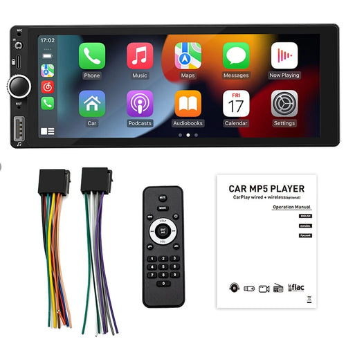 F6021W 6.86 Inch Wireless CarPlay Android Auto MP5 Player Car HD Backup Camera Navigation System - 1
