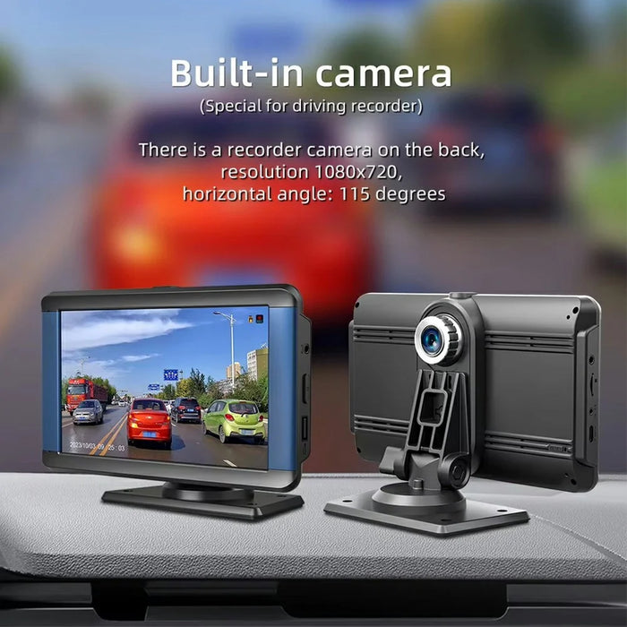 7 Inch Portable Car MP5 Player Wireless CarPlay Android Auto Bluetooth-Compatible FM Transmitter Dash Cam - 3