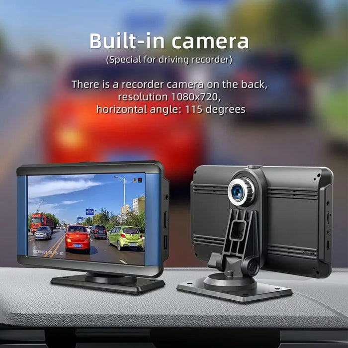 10.26 Inch Wireless CarPlay Portable Car MP5 Player Built In Dash Cam Android Auto Bluetooth-Compatible FM Transmitter - 3