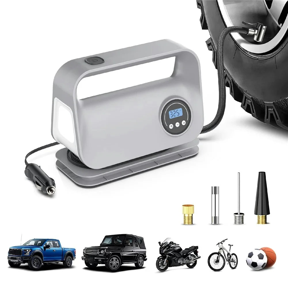 22 Cylinder Digital Display Car Air Pump Portable Compressor Multifunction Tire Inflator - 2
