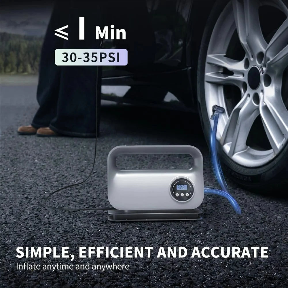 22 Cylinder Digital Display Car Air Pump Portable Compressor Multifunction Tire Inflator - 5