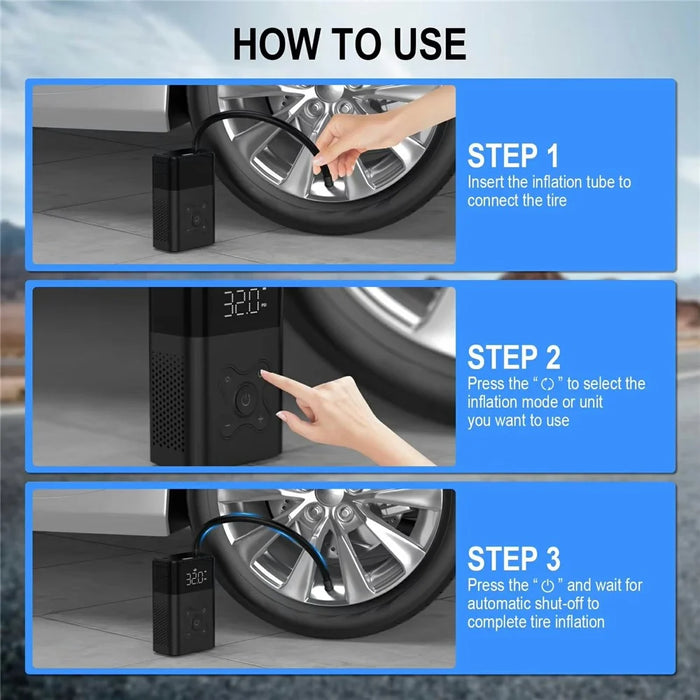 CQB-B5-01 Portable Digital Display Wireless Car Air Pump  19 Cylinder Smart Electric Tire Inflator - 5