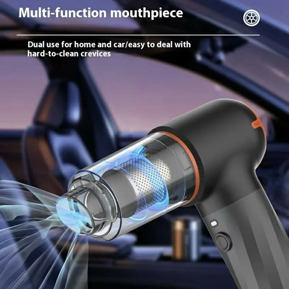 Handheld Mini Car Vacuum Cleaner Rechargeable Wireless Powerful Suction Cleaning Device - 6