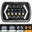 7 Inch 13-LED Arrow Design Square Head Lamp IP67 Waterproof Car Daytime Running Light - 1